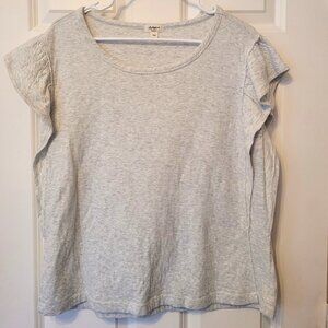 NWoT Dylan x Sundance Clothing heather gray ruffle-sleeve top size M